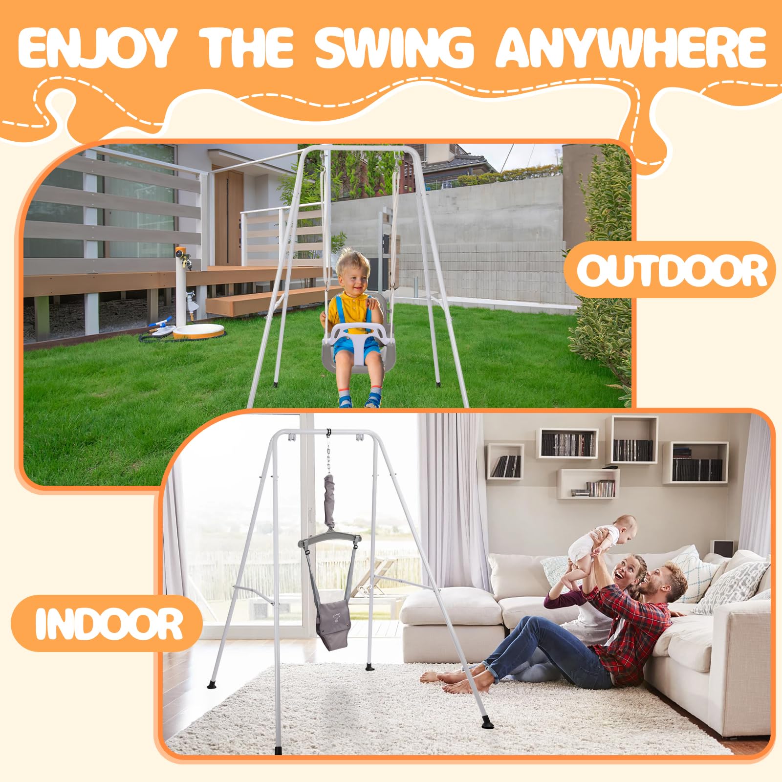 Set de Columpio 2 en 1 para Niños - Jumper, Columpio para - Imagen 6