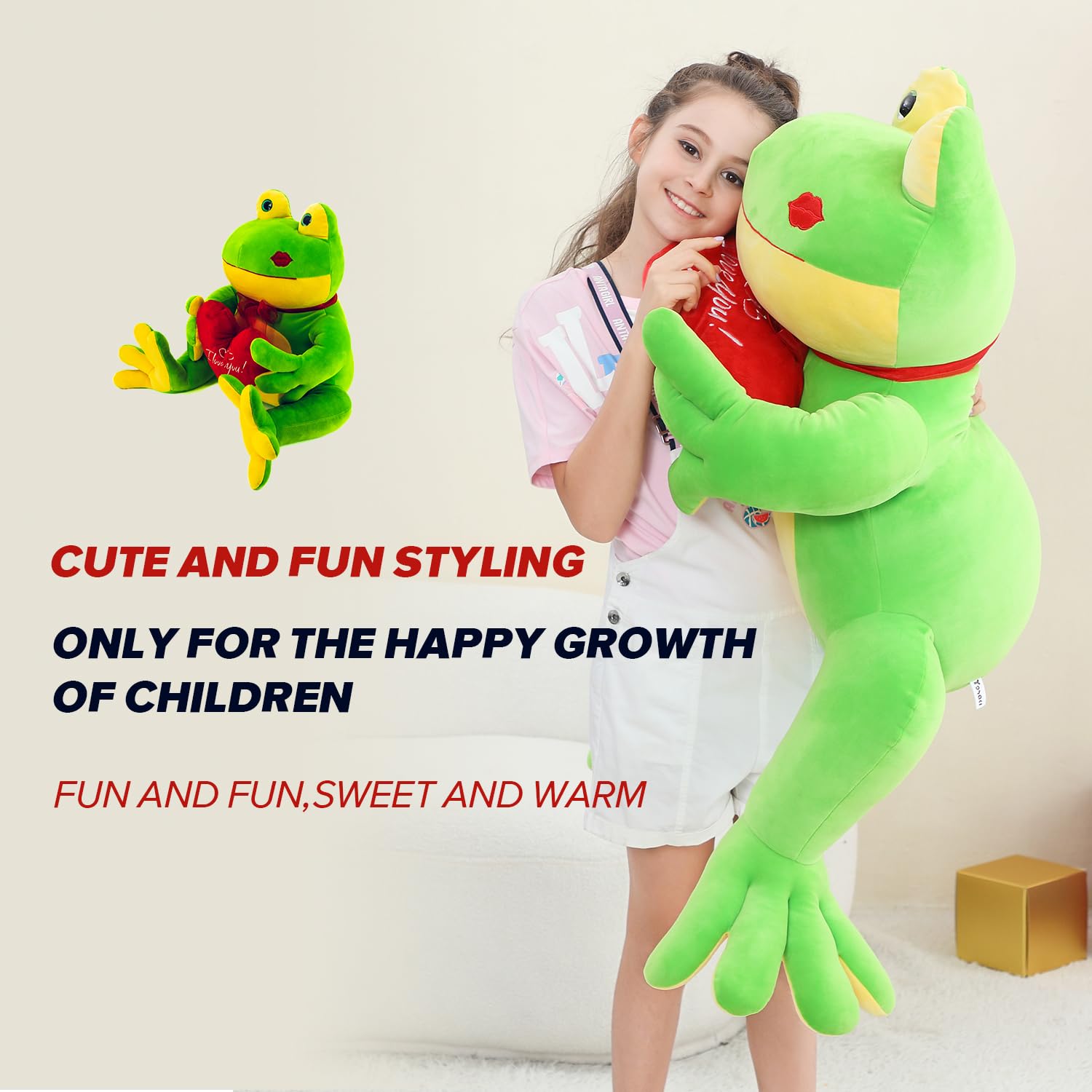 YOHAKI Bonito Peluche de Rana Grande de 24 Pulgadas para - Imagen 6