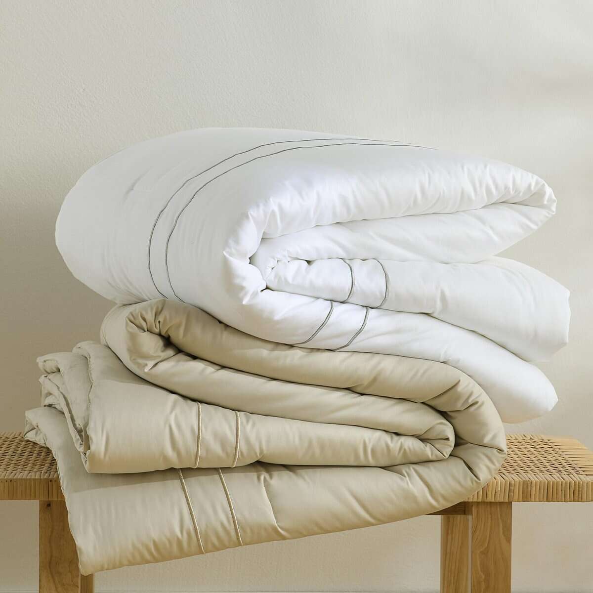 Juego de Edredón Queen SahSahCasa, Juego de -Champagne Beige - Imagen 8