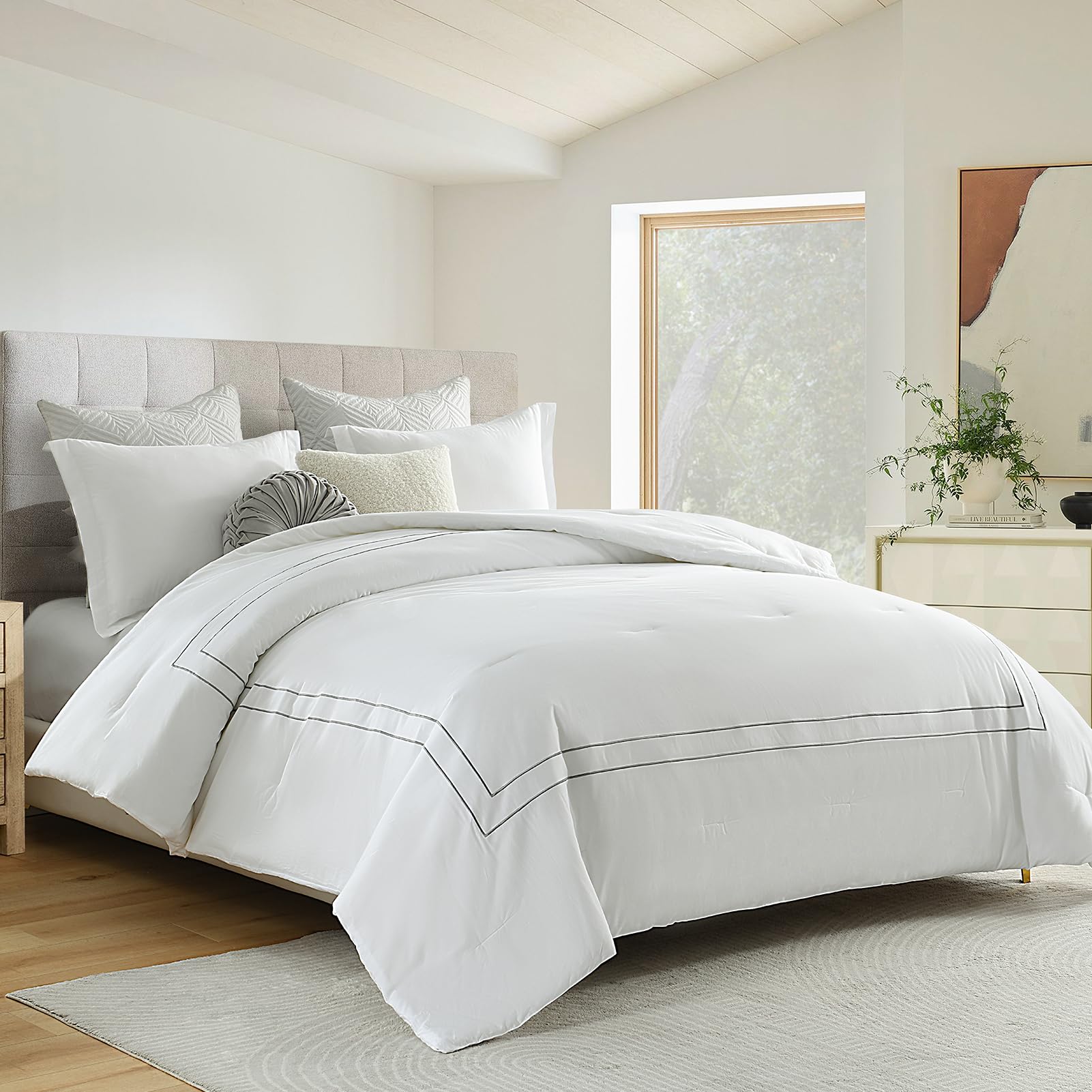 Conjunto de Edredón Queen SahSahCasa, Juego de Ropa de Cama - Imagen 3