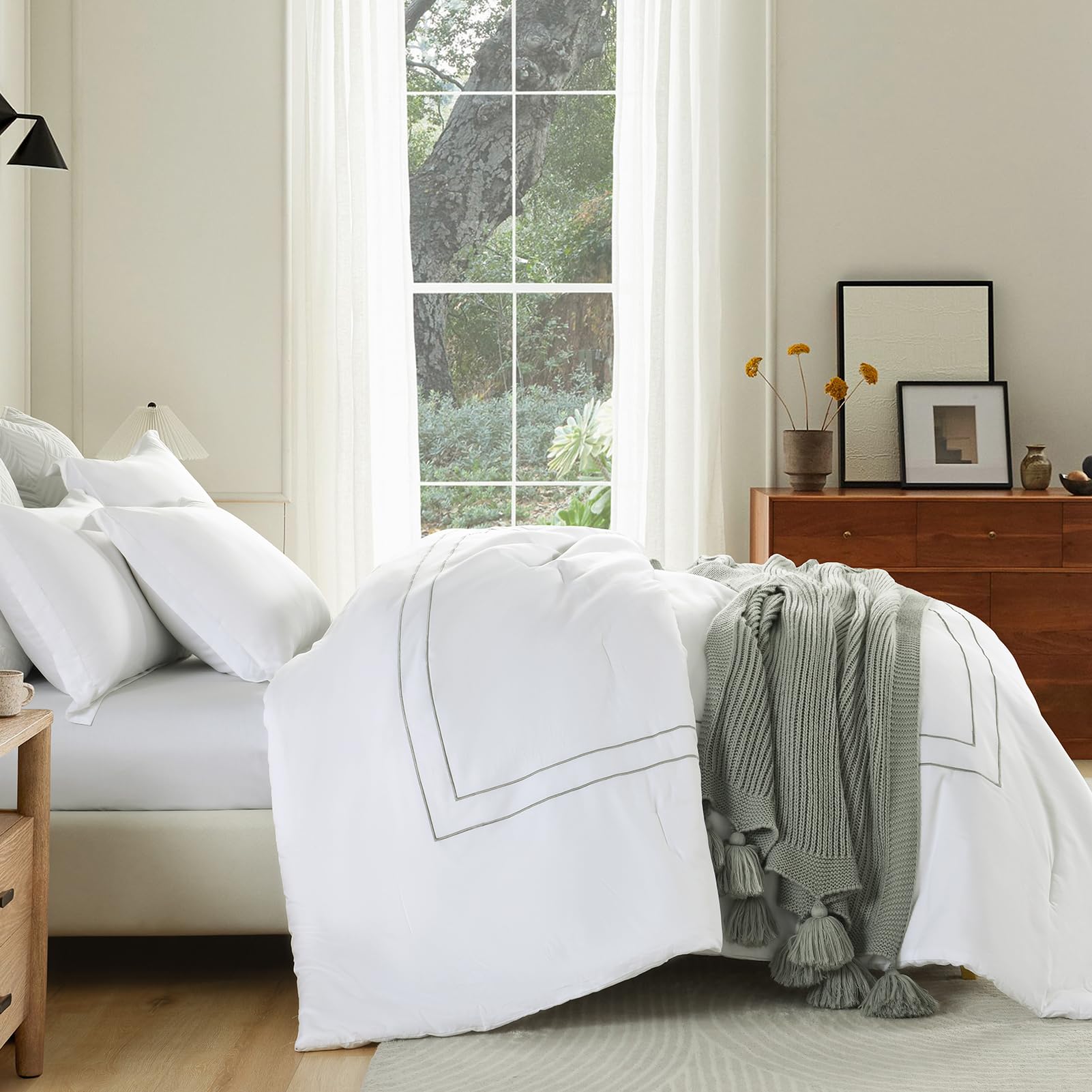 Conjunto de Edredón Queen SahSahCasa, Juego de Ropa de Cama - Imagen 4