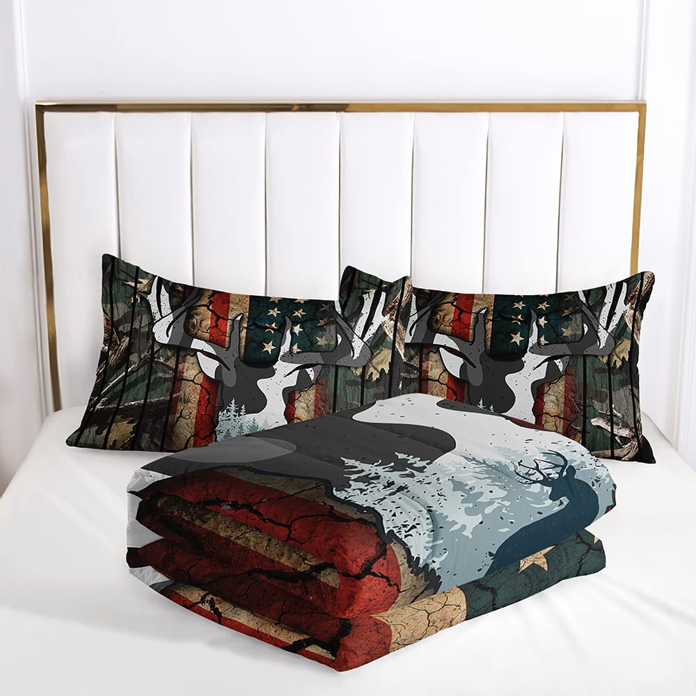 Suncloris Juego de Edredón con Cuernos de Ciervo Bandera - Imagen 5