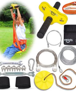 Kits de Tirolesa Velots para Patio Trasero, -Amarillo