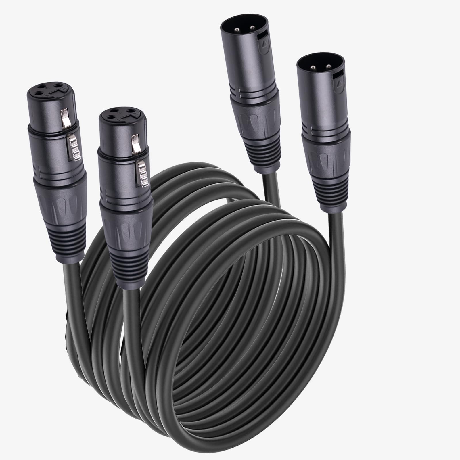 Cable XLR Yumiwoow de 50 pies 2 Paquetes - Cable de