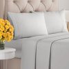 Juego de sábanas completo de 4 piezas - -Gris suave