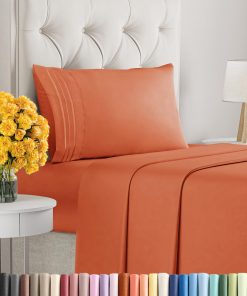 Juego de sábanas de tamaño Twin XL de 3 -t Pumpkin