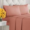 Juego de Sábanas King Size de 4 Piezas - -Durazno Cálido