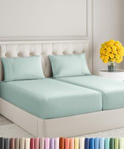 Juego de sábanas Split King Size de 5 -Verde Claro