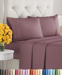 Juego de Sábanas King Size de 4 Piezas - -32 - Cool Plum