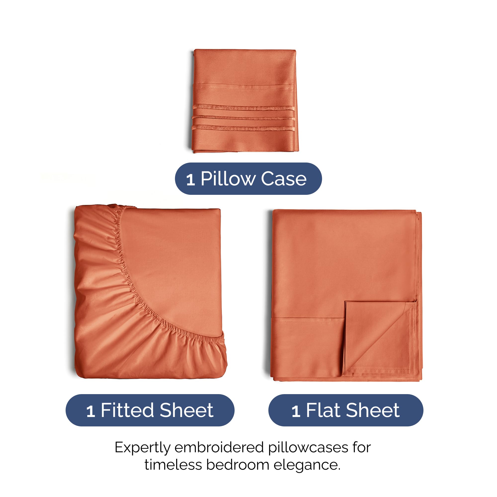 Juego de Sábanas Tamaño Twin de 3 Piezas - -Calabaza de Cose - Imagen 4