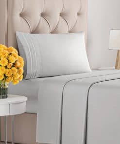 Juego de sábanas Twin XL de 3 piezas - -Gris Suave