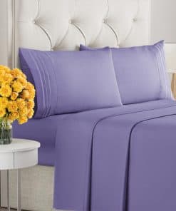 Juego de sábanas de 4 piezas tamaño -French Violet