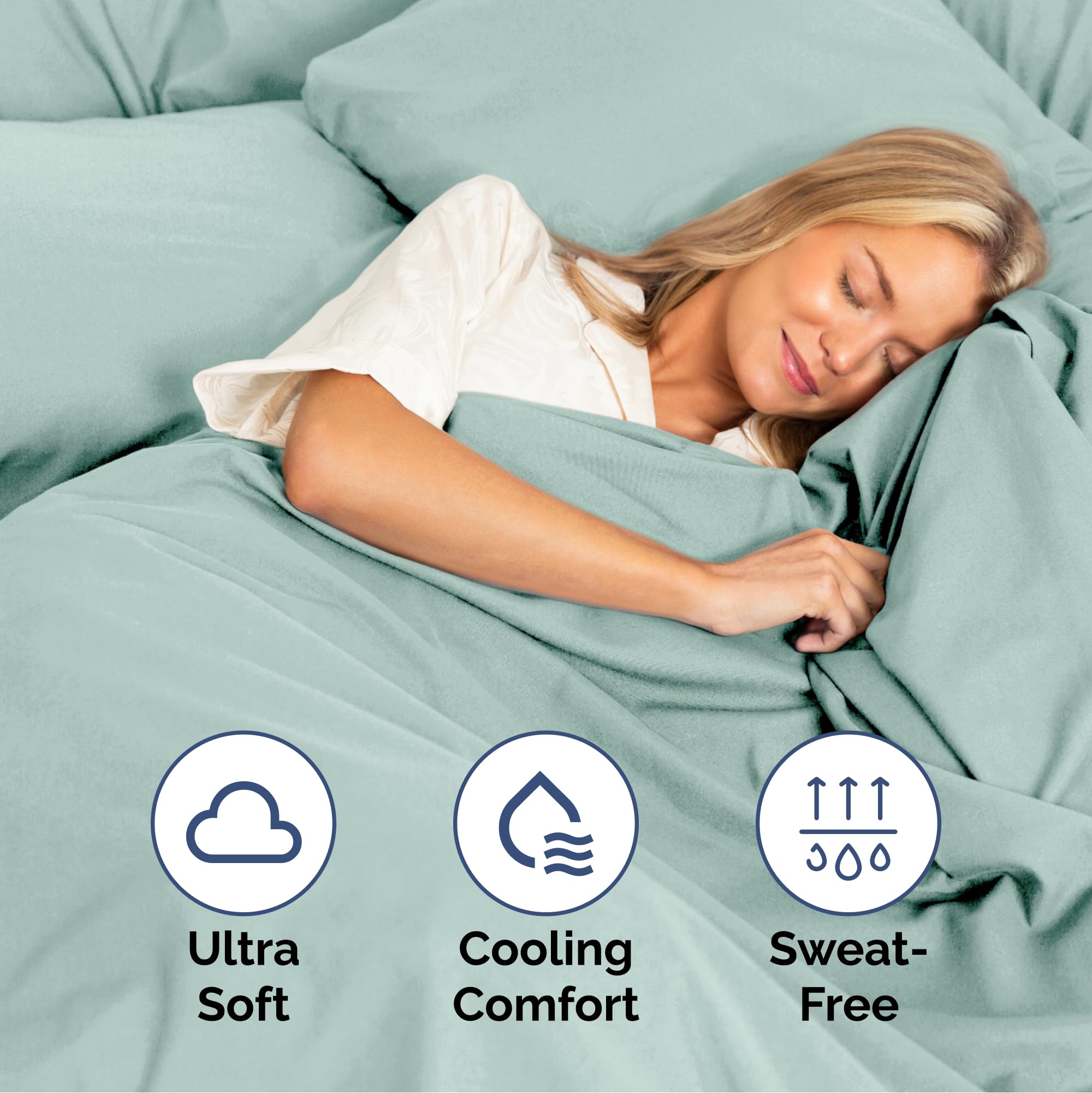 Juego de sábanas tamaño Queen de 4 piezas - Sábanas extra - Imagen 6