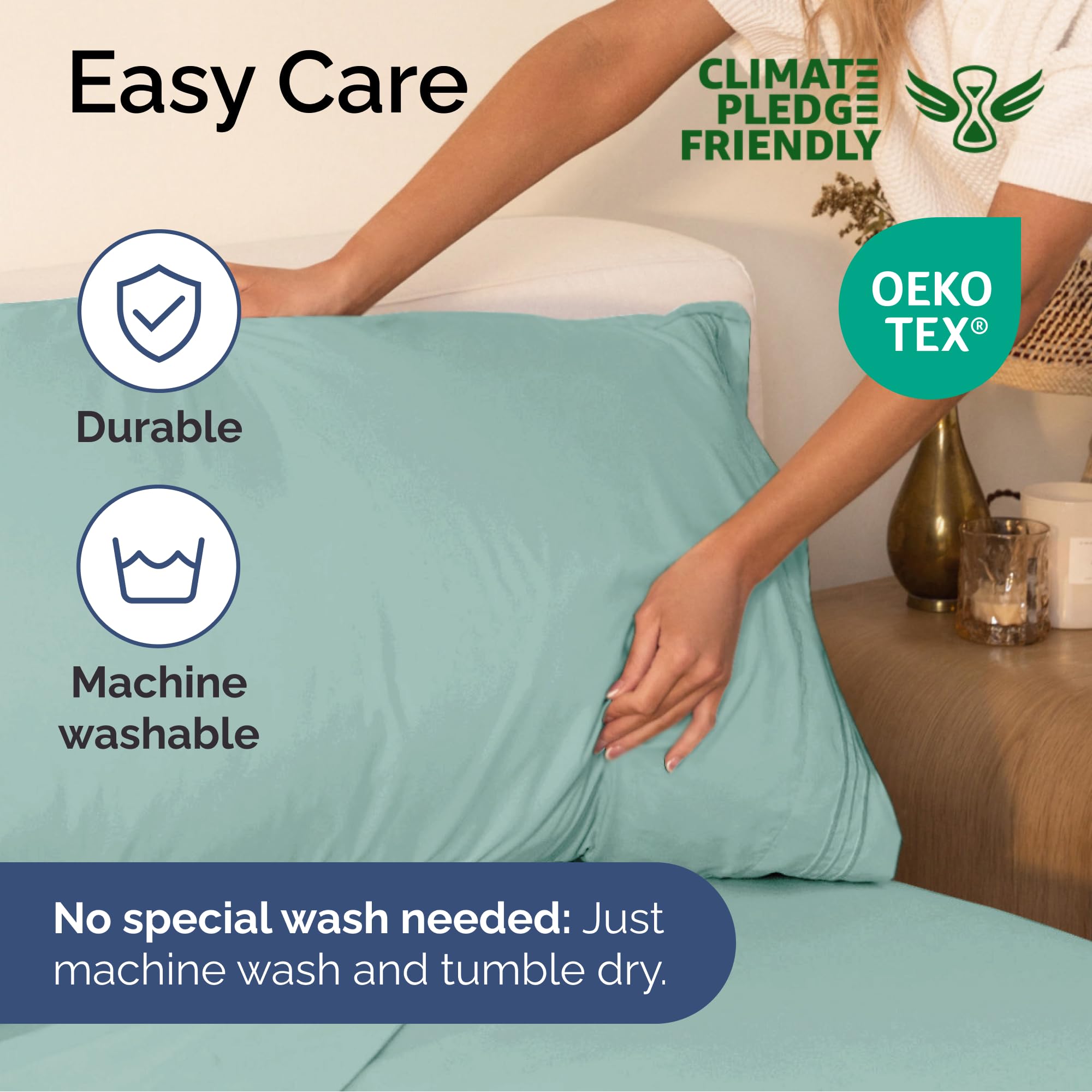 Juego de sábanas tamaño Queen de 4 piezas - Sábanas extra - Imagen 8