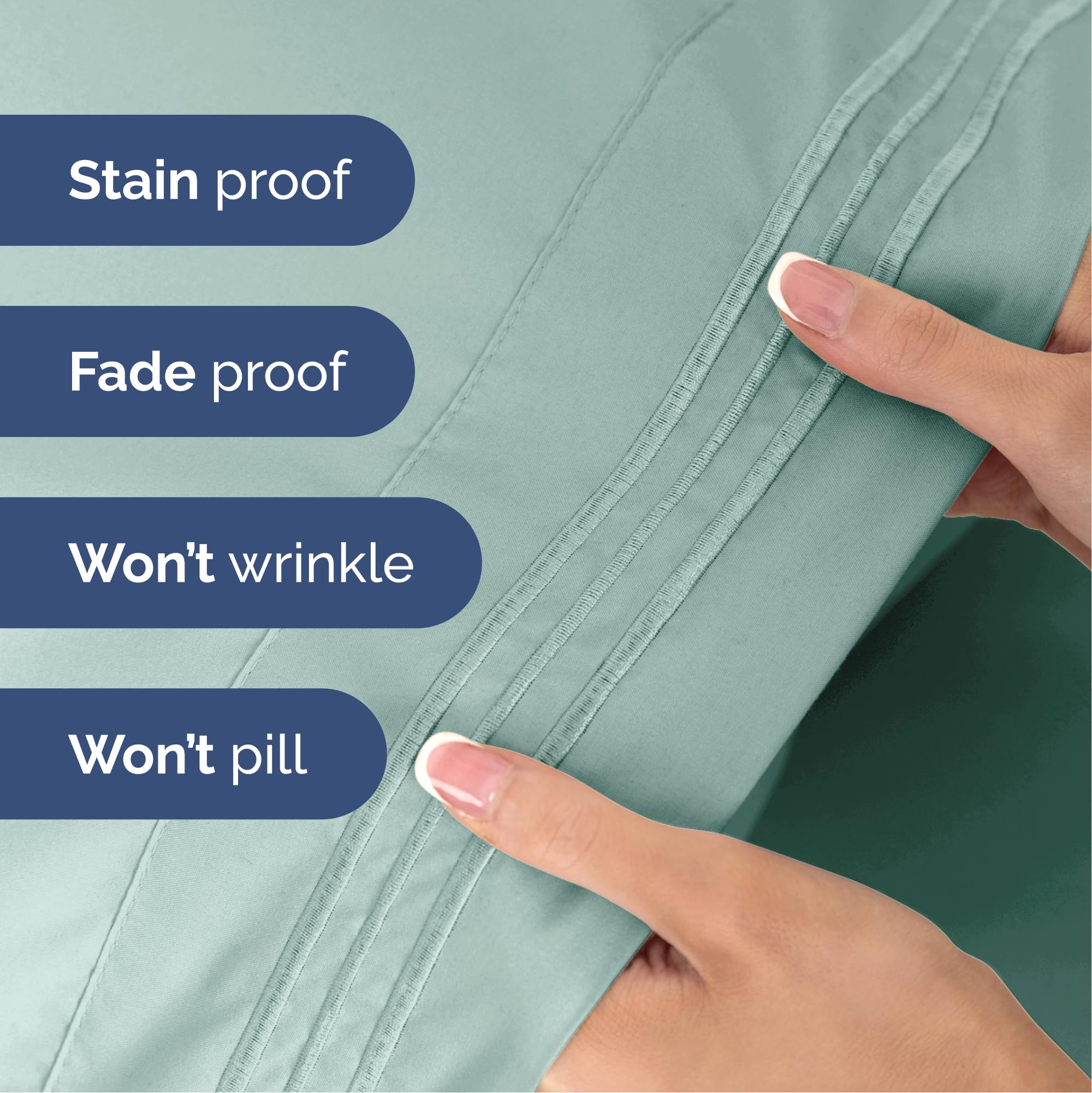 Juego de sábanas tamaño Queen de 4 piezas - Sábanas extra - Imagen 7