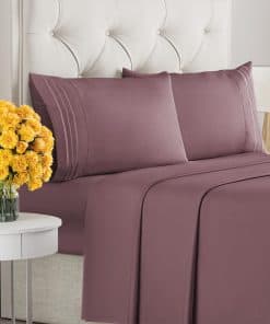 Juego de sábanas completo de 4 piezas - -Cool Plum