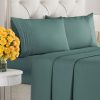 Juego de sábanas de 4 piezas tamaño -Verde azulado