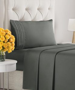 Juego de sábanas tamaño Twin XL de 3 piezas - -Gris pizarra