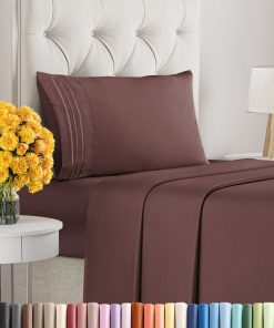 Juego de sábanas 3 piezas tamaño Twin XL - -Russet Oscuro