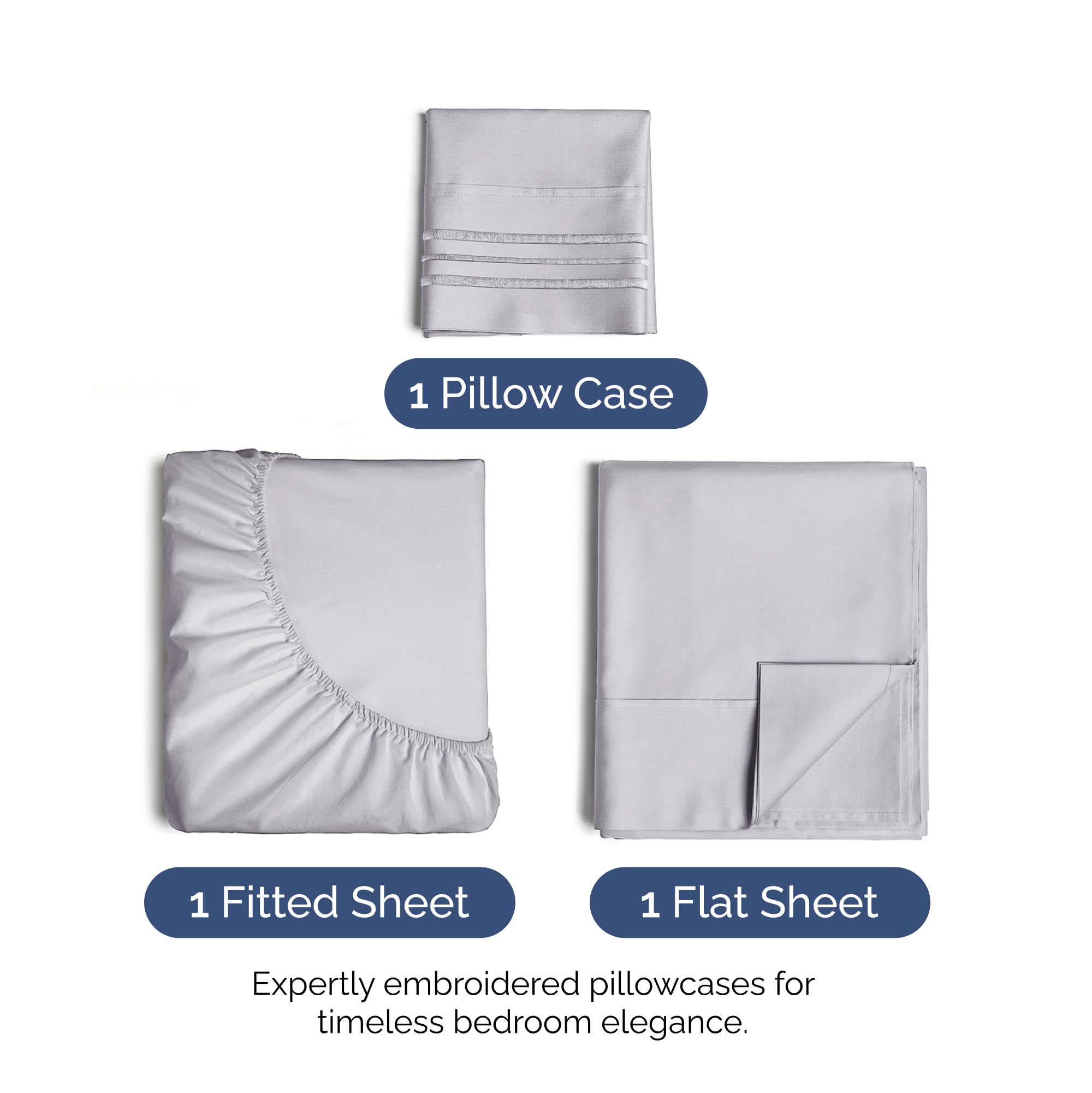 Juego de Sábanas Twin XL de 3 Piezas - Extra Suave, - Imagen 3