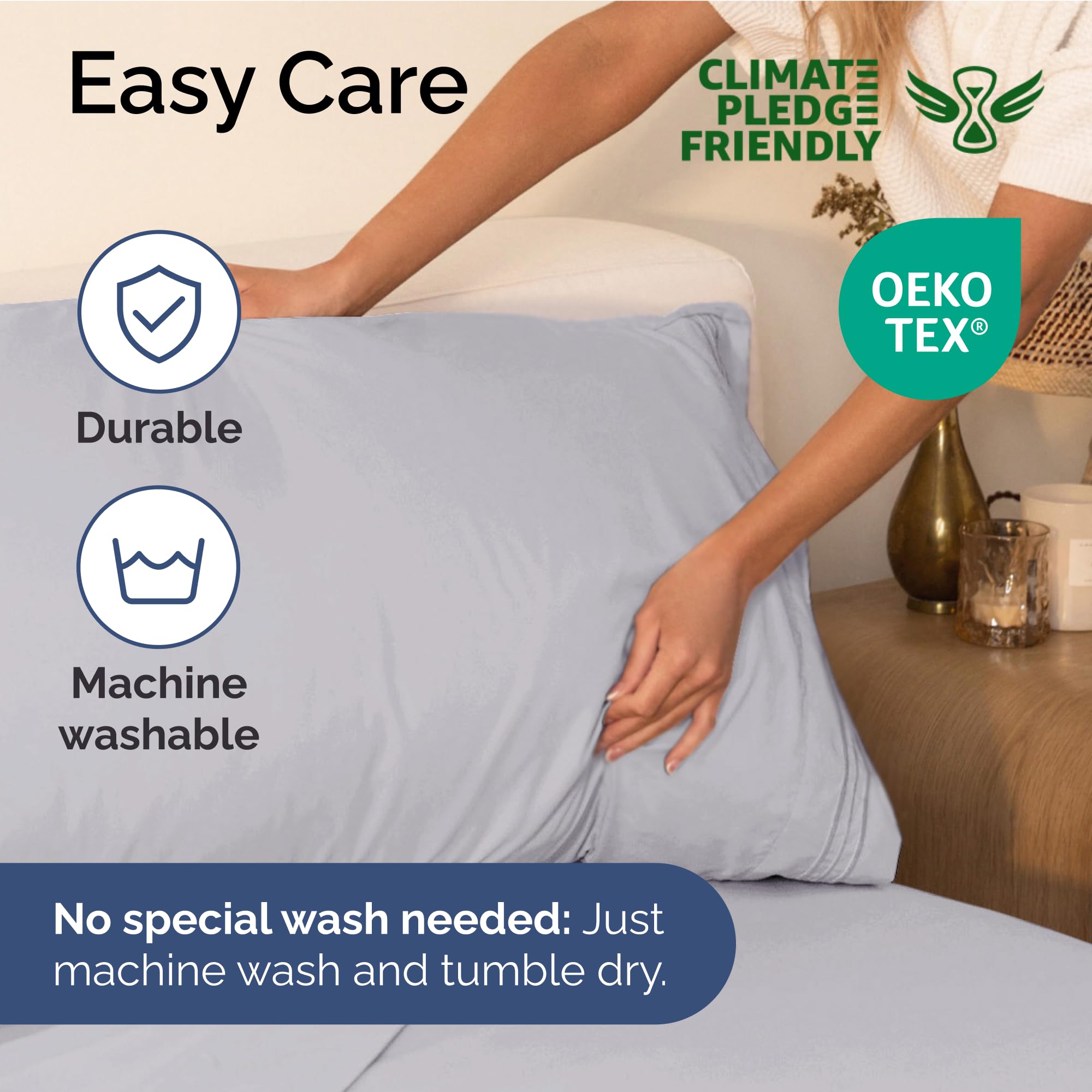 Juego de Sábanas Twin XL de 3 Piezas - Extra Suave, - Imagen 7