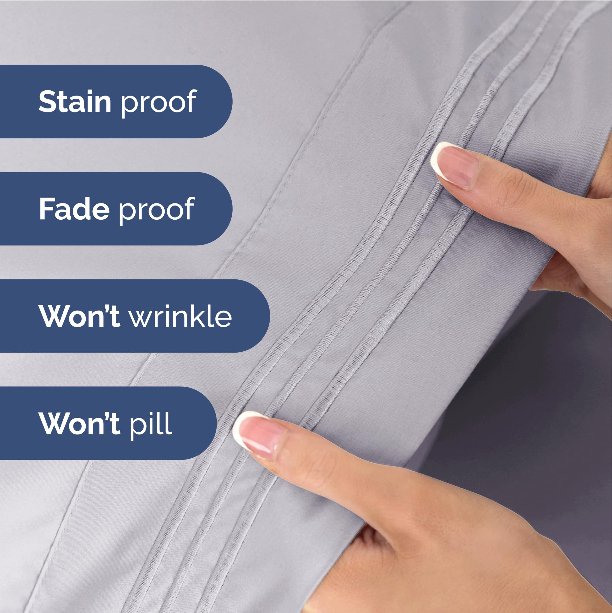 Juego de Sábanas Twin XL de 3 Piezas - Extra Suave, - Imagen 6