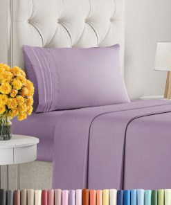 Juego de sábanas Twin XL de 3 piezas - -Lilac