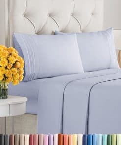 Juego de sábanas de 4 piezas tamaño -Ligeramente moradas