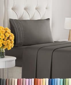 Juego de sábanas tamaño Twin XL de 3 piezas - -Marrón fresco