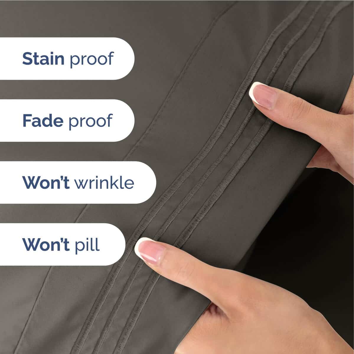 Juego de sábanas tamaño Twin XL de 3 piezas - -Marrón fresco - Imagen 6