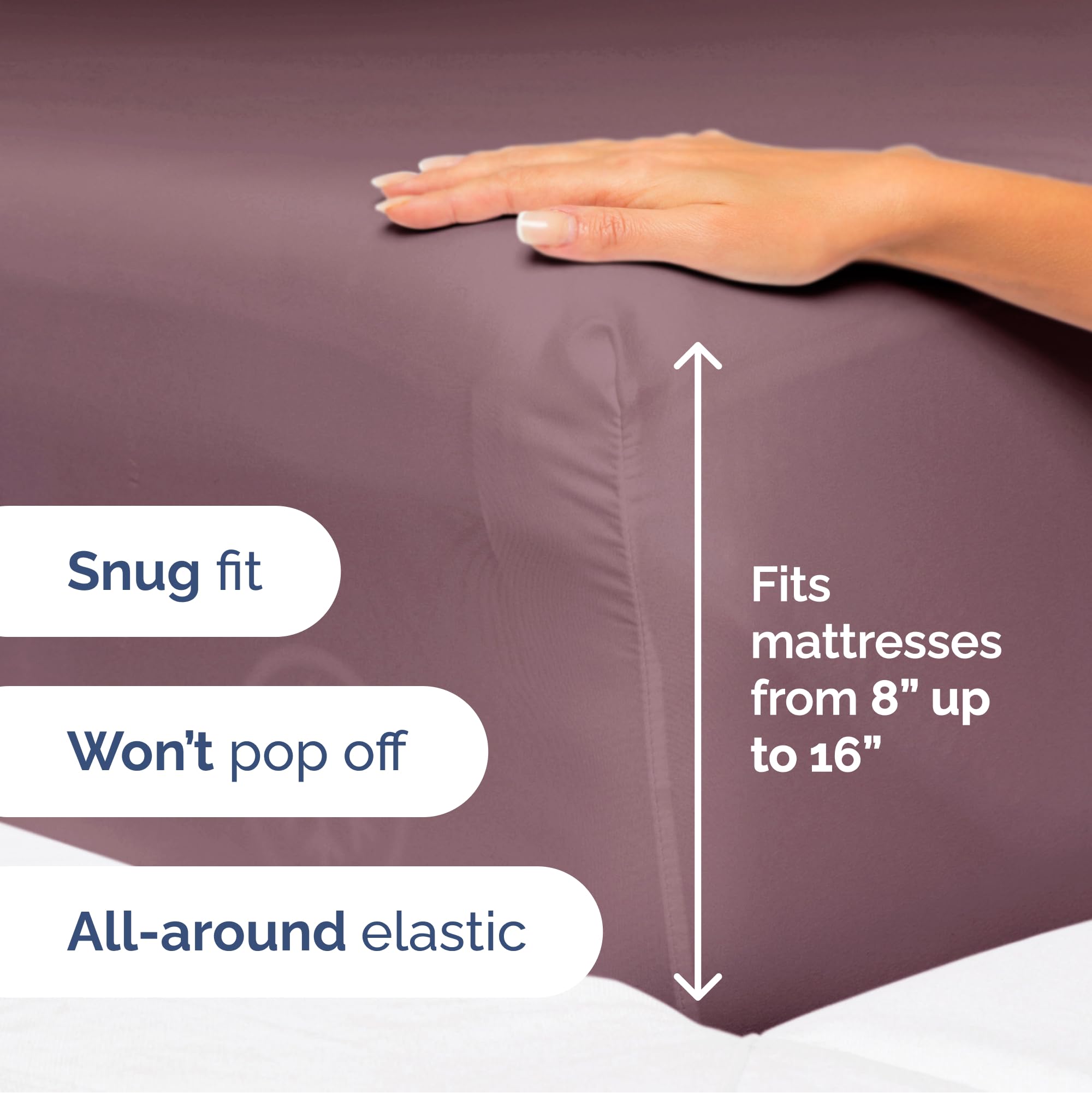 Juego de Sábanas Queen Size de 4 Piezas - -Cool Plum - Imagen 4