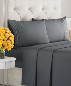 Juego de sábanas completo de 4 piezas - -Azul Pizarra