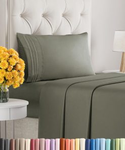 Juego de Sábanas de Tamaño Twin de 3 Piezas - -Dark Taupe