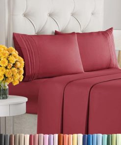 Juego de Sábanas King Size de 4 Piezas - -Berry
