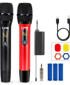 5 CORE Microfonos Inalambricos UHF Karaoke 210 ft Alcance 2
