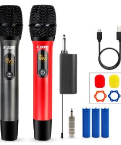 5 CORE Micrófonos Inalámbricos UHF Karaoke 210 ft de