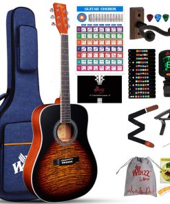 Kit de guitarra acústica WINZZ de 41 pulgadas para