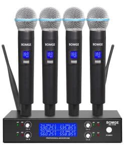 Sistema de Micrófono Inalámbrico BOMGE Pro, 4 Canales UHF
