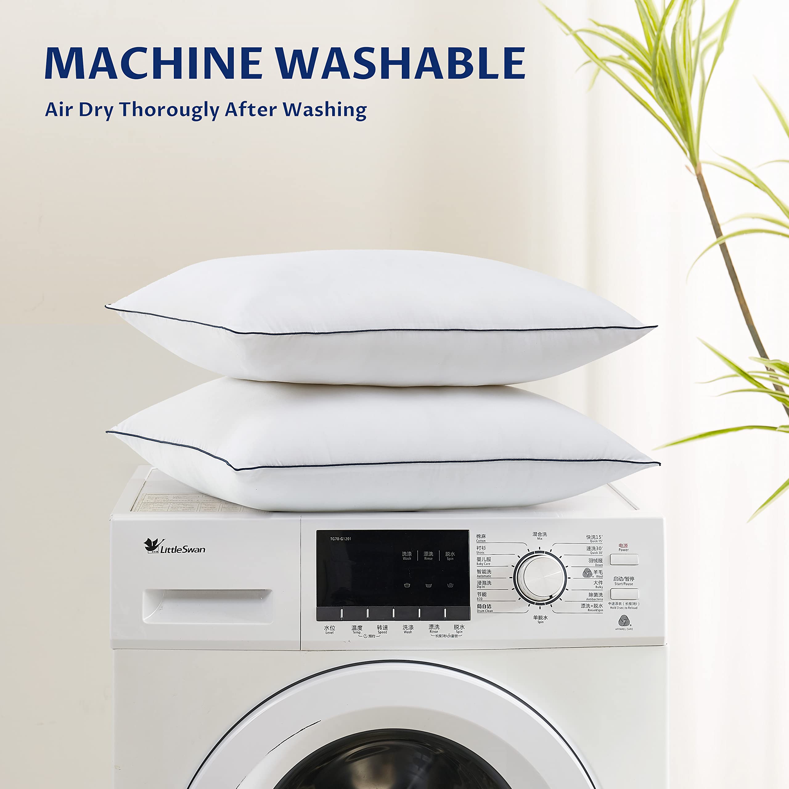 Almohadas para Cama Homemate - Tamaño King (20"x36") Juego - Imagen 7