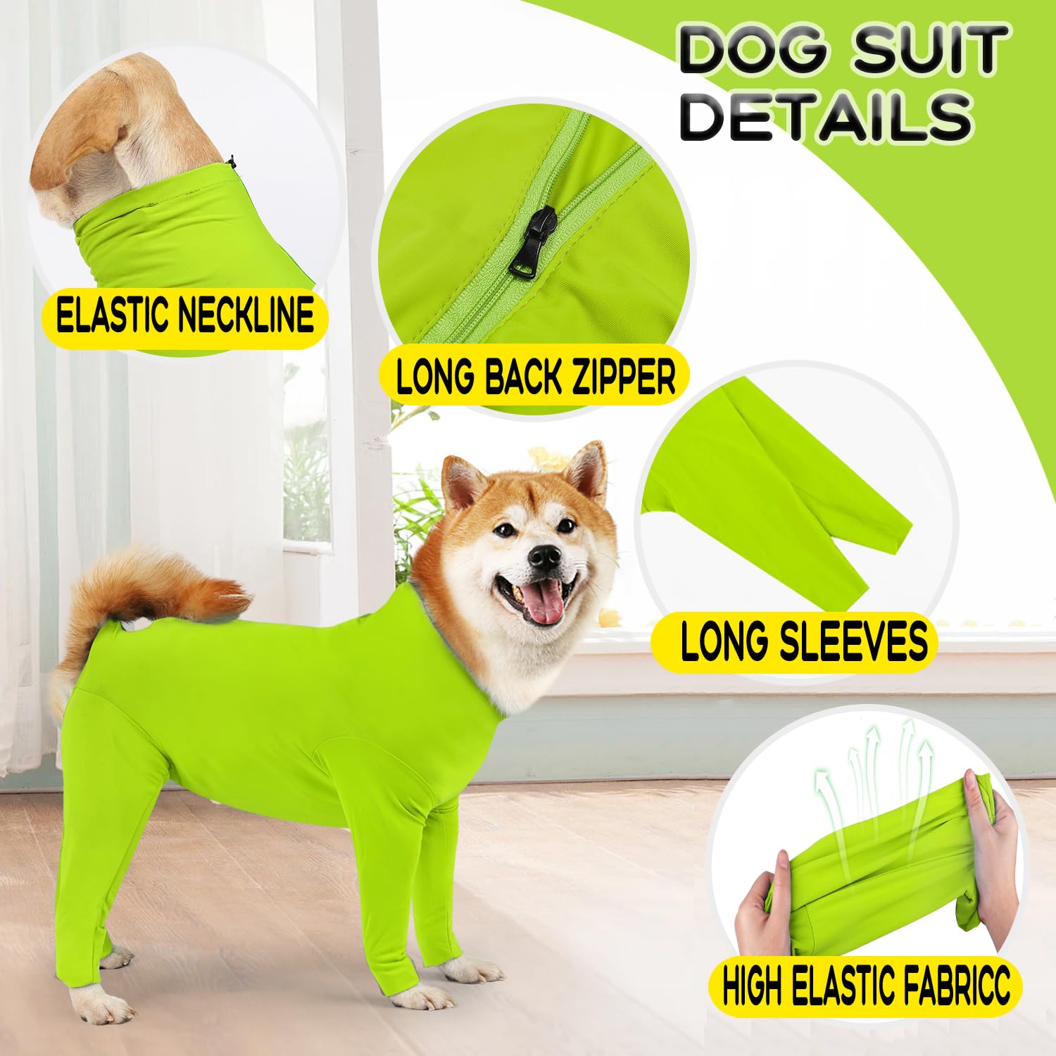Parderry Dog Onesie para Perros Después de la Cirugía Traje - Imagen 3