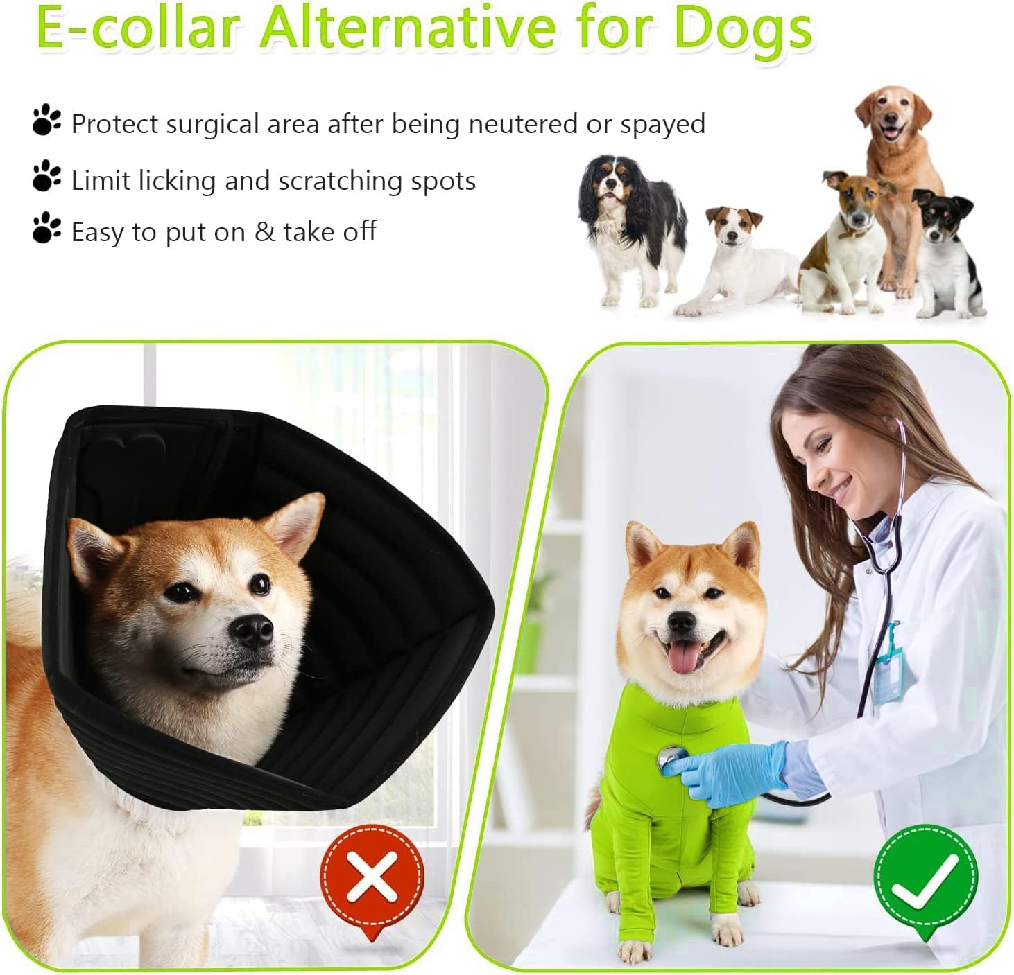 Parderry Dog Onesie para Perros Después de la Cirugía Traje - Imagen 6