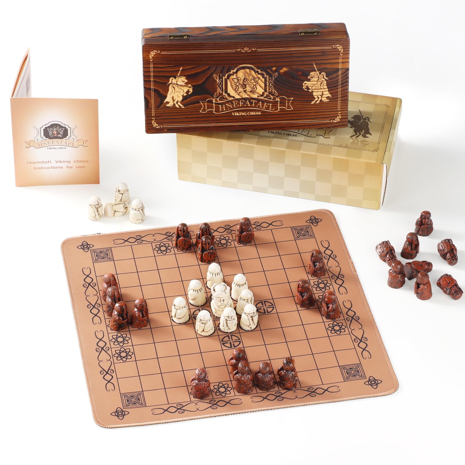Juego de mesa Hnefatafl Viking Chess Set Juego de mesa de