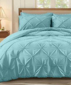 Juego de Edredón tamaño King WOLKI Turquesa Verde, 3 Piezas