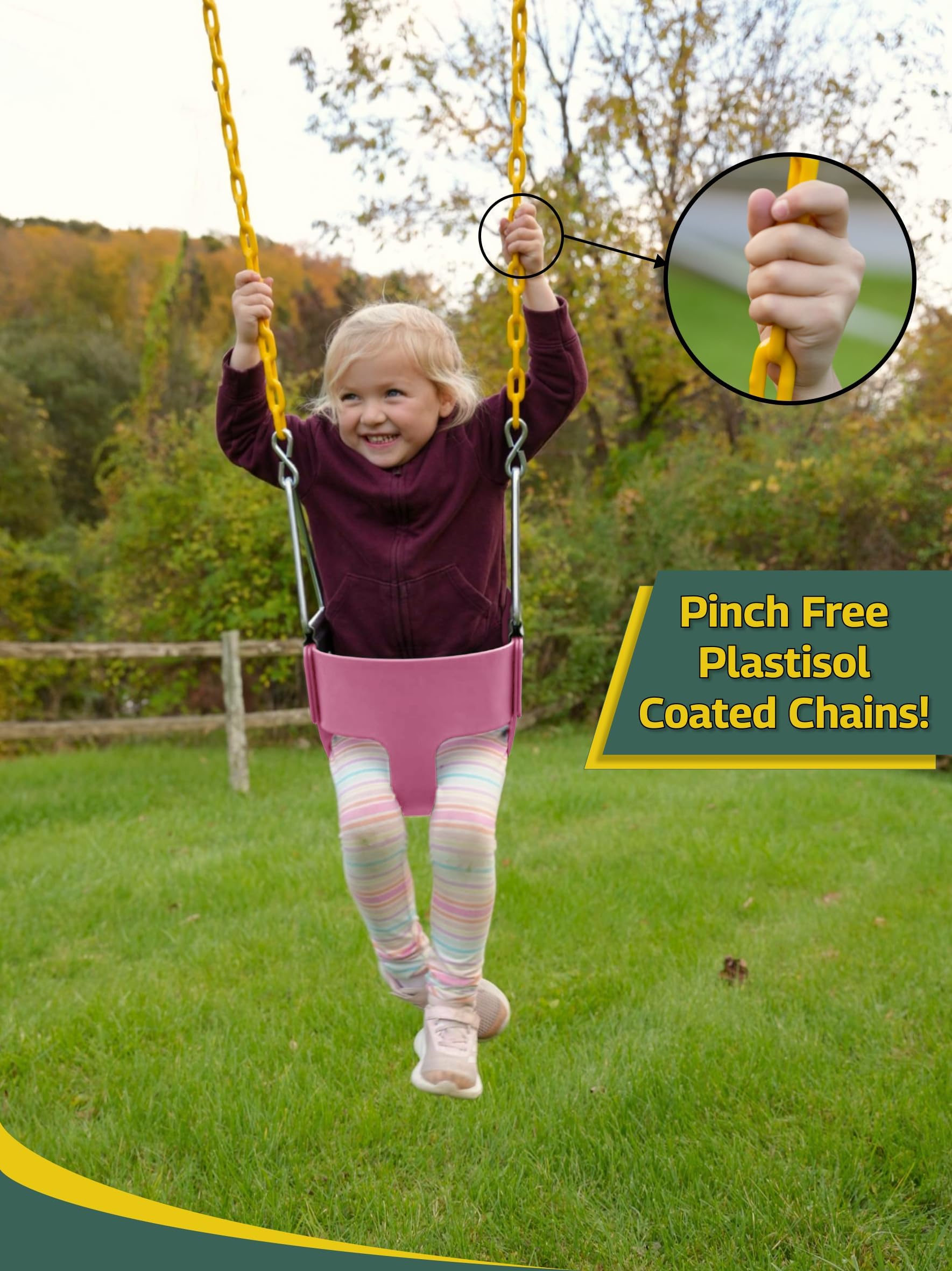 Columpio para niños de alta resistencia tipo balde completo - Imagen 6