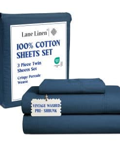 Juego de sábanas 100% algodón prelavado LANE LINEN para