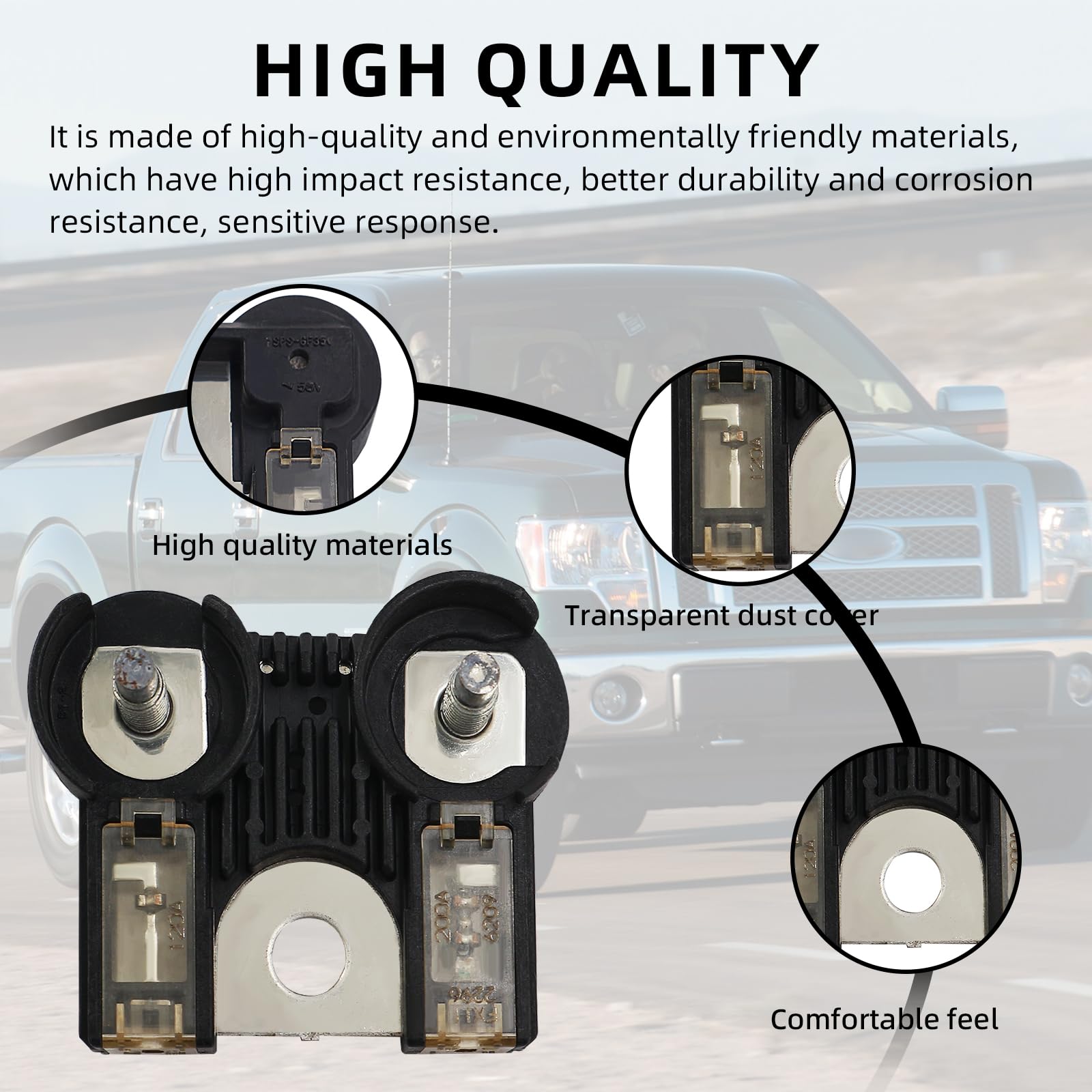 Terminal de batería positivo y negativo con fusible - Imagen 5