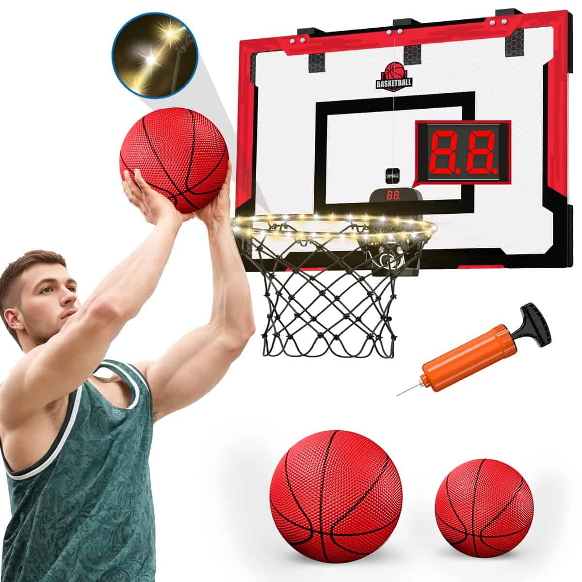 HYES Aro de Baloncesto Grande de 24" x 16" para Adultos en