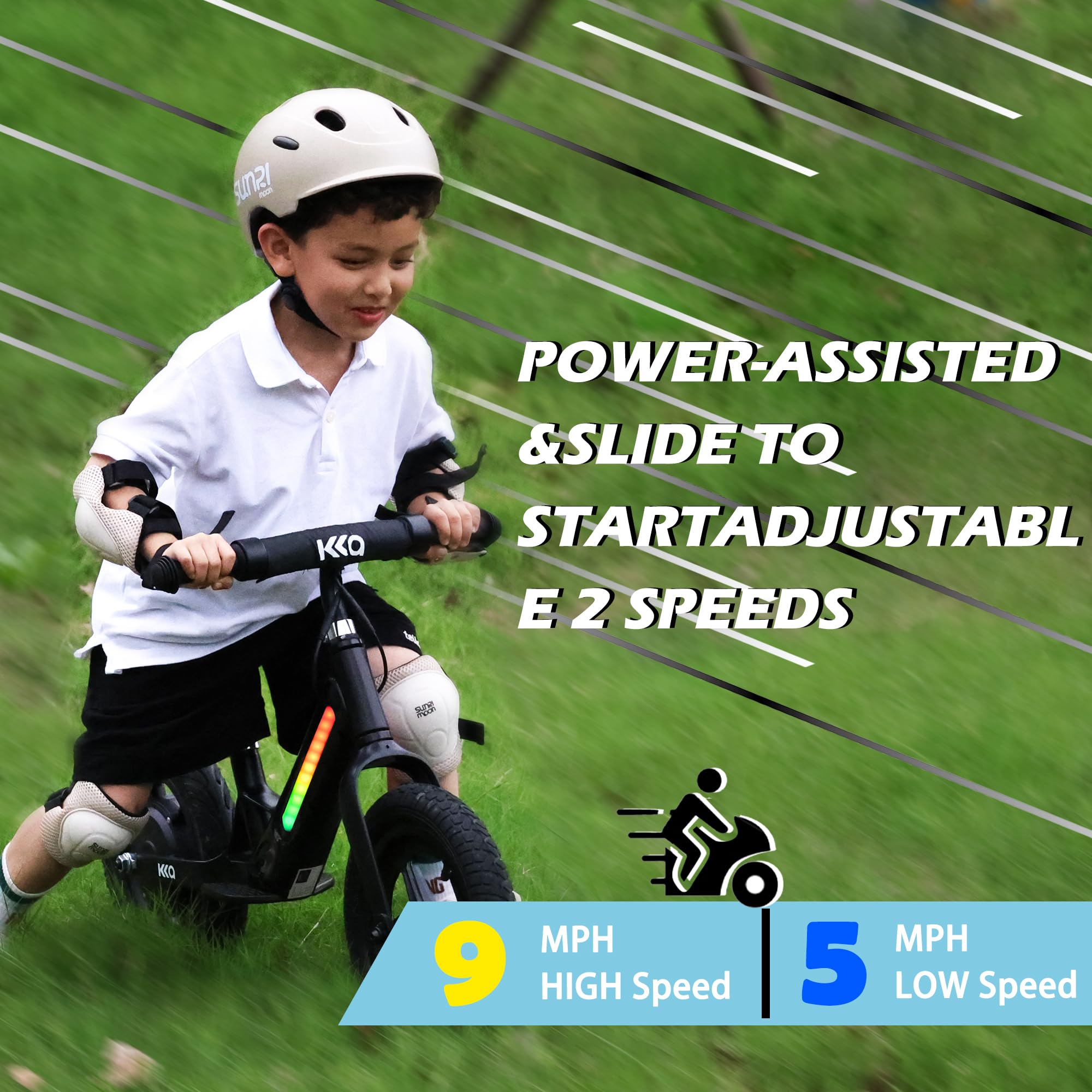 PRINIC Bicicleta Eléctrica Ligera para Niños -Negro - Imagen 5