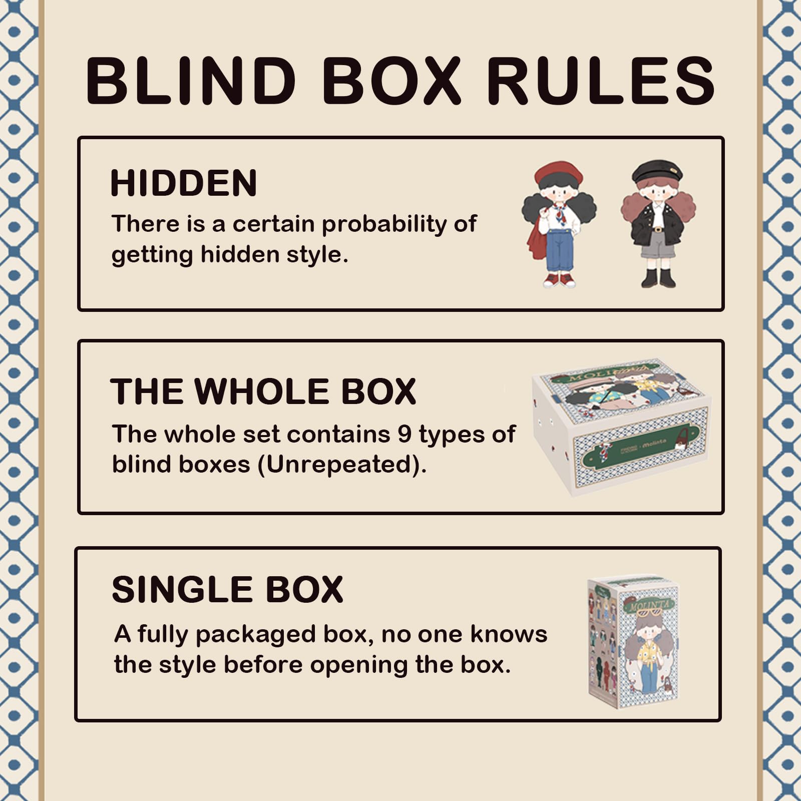 BEEMAI Molinta Serie de Chicas Retro 9PCs (Set de 9 Sin - Imagen 4