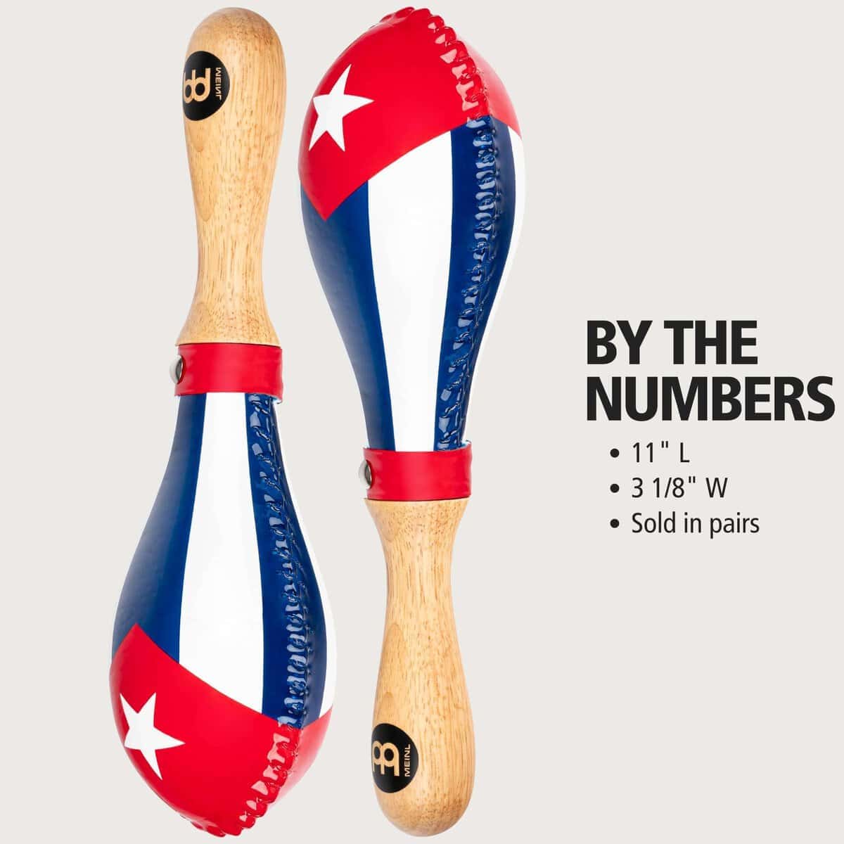 Maracas Tradicionales de Percusión Meinl con Agitadores de - Imagen 6